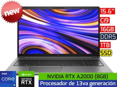 HP ZBook Power G10 | 15.6" - Ci9 13va - 16GB DDR5 - 1TB SSD - NVIDIA RTX A2000 8GB