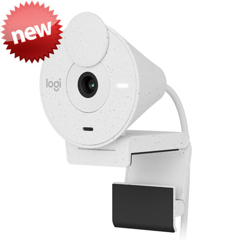 Logitech Brio 300 | Cámara USB-C Personal | Color Blanco