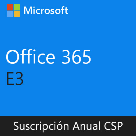 Office 365 E3 | Suscripción Anual CSP por usuario