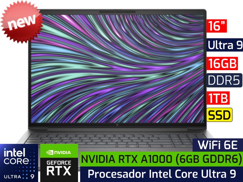 HP ZBook Power G11 | 16&quot; - Intel Core Ultra 9 185H - 16GB DDR5 - 1TB SSD - NVIDIA RTX A1000 6GB