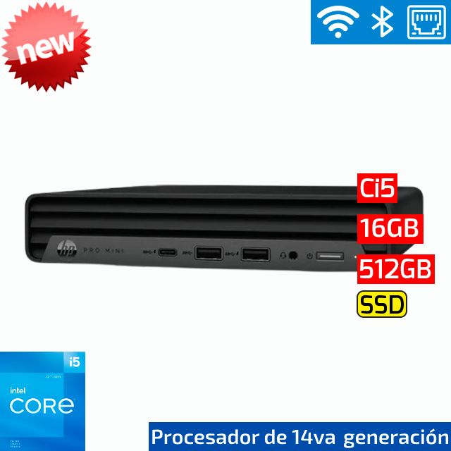 HP Pro Mini 400 G9 | Ci5 14va - 16GB DDR5 - 512GB SSD