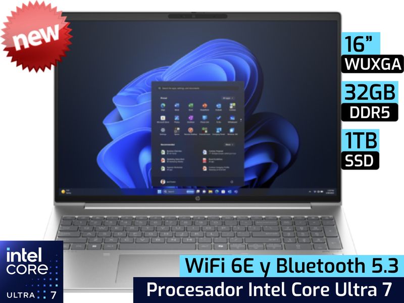 HP ProBook 460 G11 | 16&quot; WUXGA - Intel Core Ultra 7 155U - 32GB DDR5 - 1TB SSD