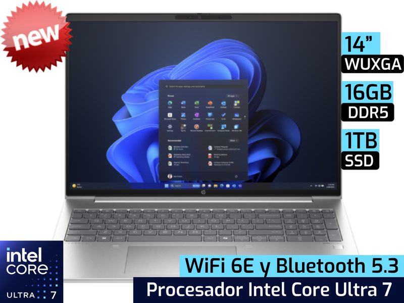 HP ProBook 440 G11 | 14&quot; WUXGA - Intel Core Ultra 7 155U - 16GB DDR5 - 1TB SSD