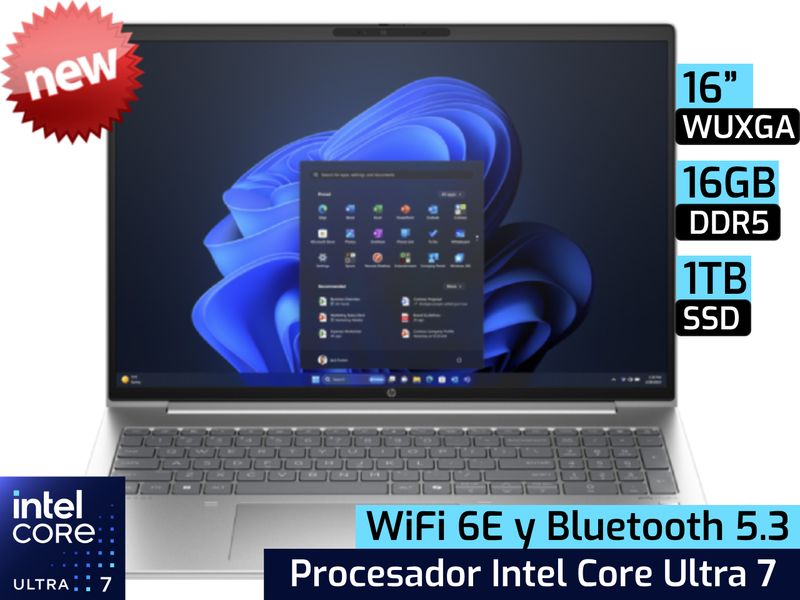 HP ProBook 460 G11 | 16&quot; WUXGA - Intel Core Ultra 7 155U - 16GB DDR5 - 1TB SSD