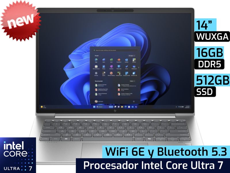 HP EliteBook 640 G11 | 14&quot; WUXGA - Intel Core Ultra 7 155U - 16GB DDR5 - 512GB SSD