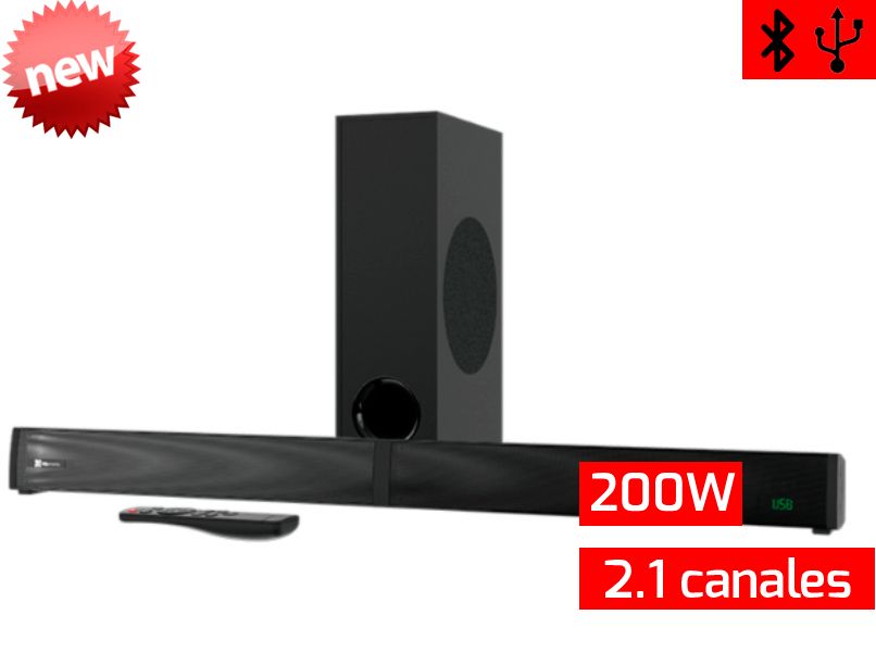 Klip Xtreme BoomBar Air | Soundbar Bluetooth 200W + Subwoofer