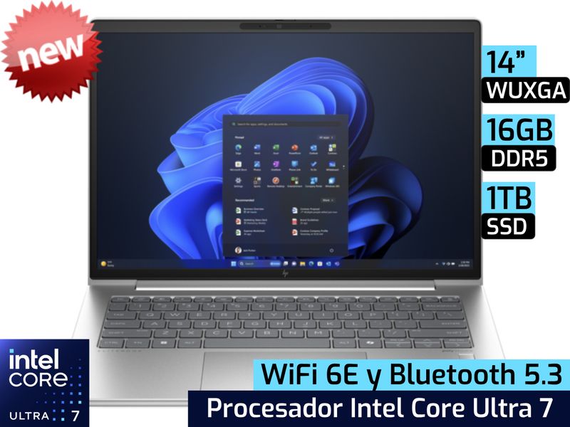 HP EliteBook 640 G11 | 14&quot; WUXGA - Intel Core Ultra 7 155U - 16GB DDR5 - 1TB SSD
