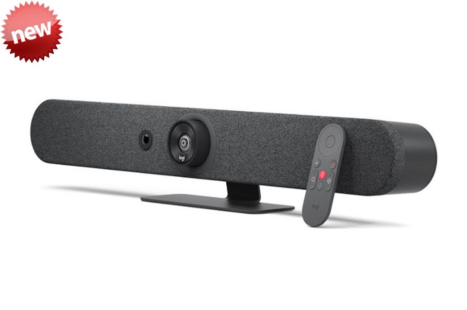 Logitech Rally Bar Mini | Cámara de videoconferencia Todo en Uno para salas pequeñas a medianas