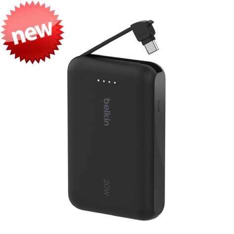 Belkin BoostCharge | Powerbank with Integrated Cable | 10000mAh
