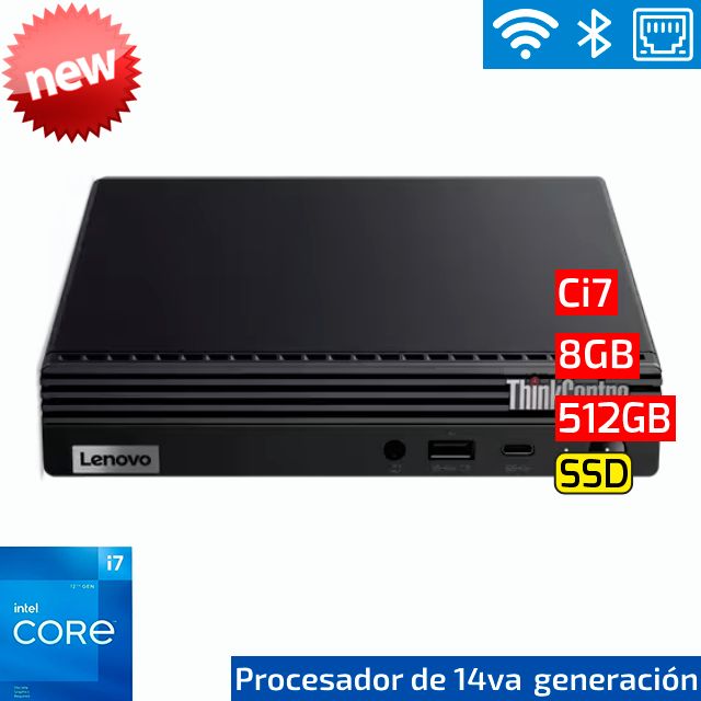 Lenovo ThinkCentre M70q Gen 5 | Ci7 14va - 8GB DDR5 - 512GB SSD