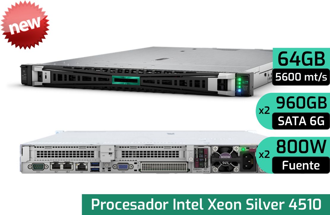 HPE ProLiant DL320 Gen11 | Intel Xeon Silver 4510 12-Core