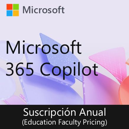 Microsoft 365 Copilot (Education Faculty Pricing) | Suscripción Anual (CSP) por usuario