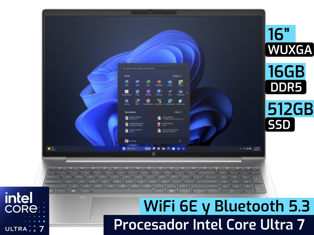 HP ProBook 460 G11 | 16&quot; WUXGA - Intel Core Ultra 7 155U - 16GB DDR5 - 512GB SSD