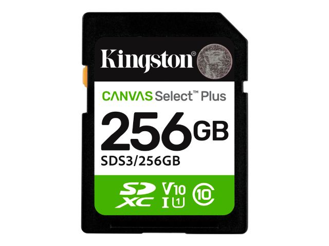 Kingston Canvas Select Plus | Tarjeta de memoria flash Micro SD | Class10 | 256GB