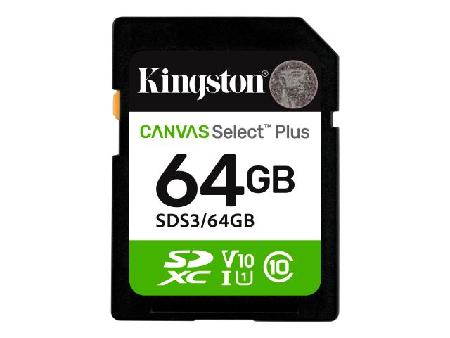 Kingston Canvas Select Plus | Tarjeta de memoria flash Micro SD | Class10 | 64GB