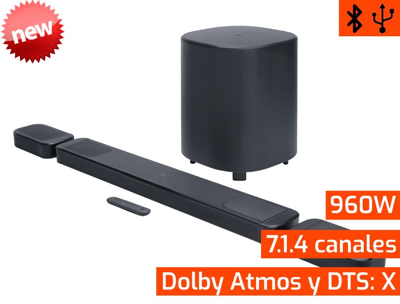 JBL Bar 1000 MK2 | Soundbar Bluetooth 200W + Subwoofer
