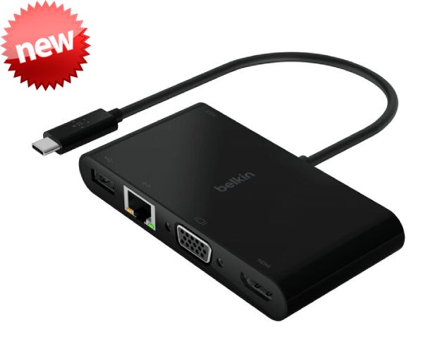 Belkin USB-C 5-in-1 Hub Plus 100W | Adaptador multipuerto