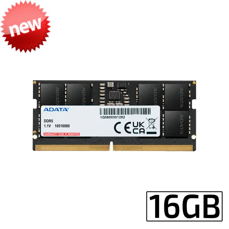 Adata Memoria RAM DDR5 | 16GB - 5600MHz - SO-DIMM - 262p Adata Memoria RAM DDR5 | 16GB - 5600MHz - SO-DIMM - 262p