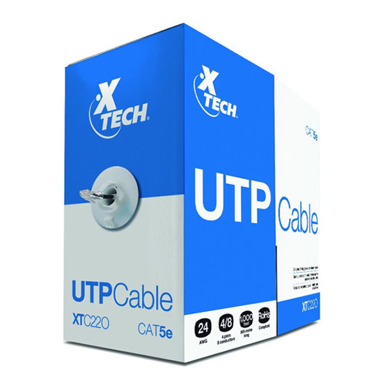 Xtech-Cable UTP al por mayor | RJ-45 (M) a RJ-45 (M) - 305m