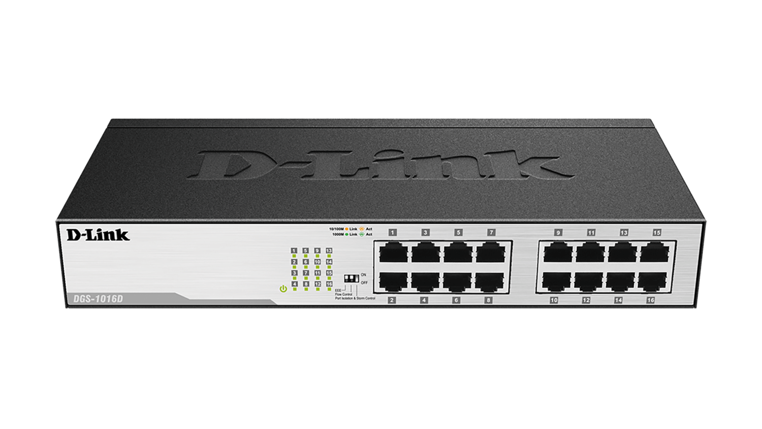 D-Link Switch 16 puertos 10/100/1000 Mbps No Gestionable