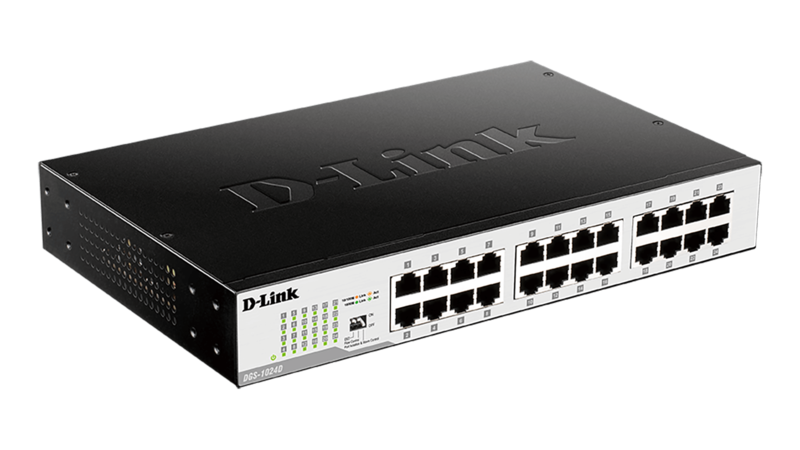 D-Link Switch | 24 puertos 10/100/1000 Mbps No Gestionable