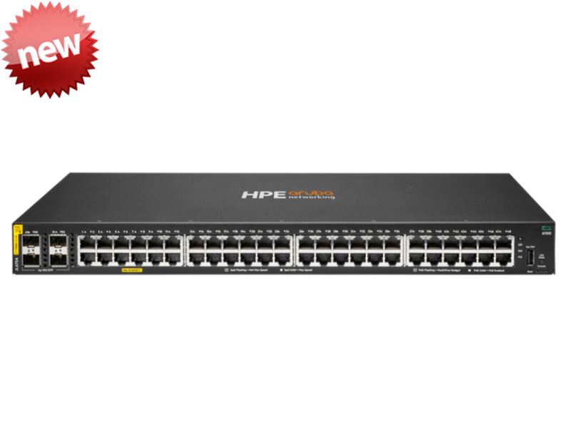 HPE Aruba 6100 Switch | 48p Class4 PoE 4SFP HPE Aruba 6100 Switch | 48p Class4 PoE 4SFP