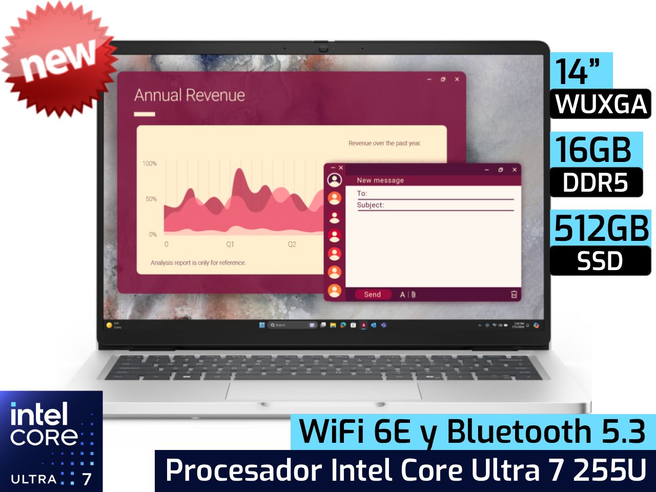 Dell Pro 14 | 14" WUXGA - Intel Core Ultra 7 255U - 16GB DDR5 - 512GB SSD