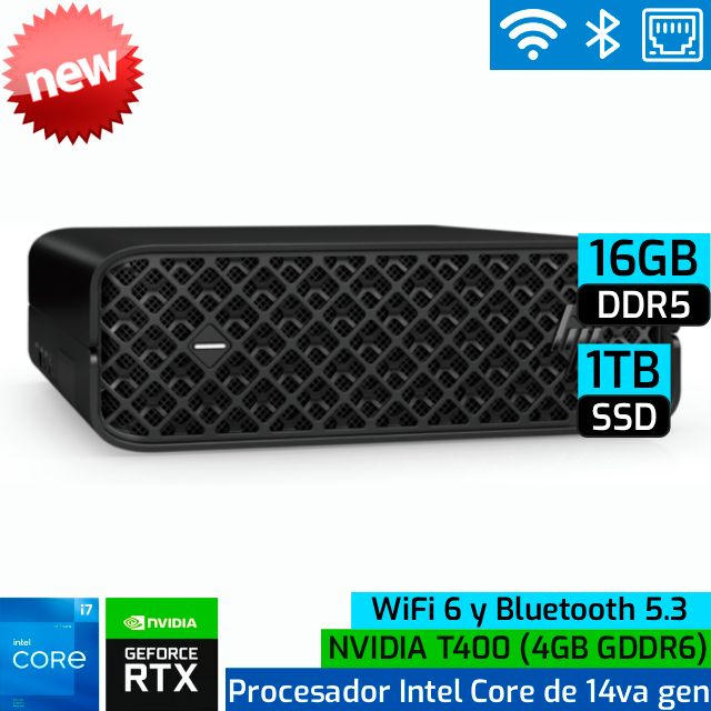 HP Z2 Mini G9 Workstation | Intel Ci7 14va - 16GB DDR5-5600 - 1TB SSD - NVIDIA T400 4GB