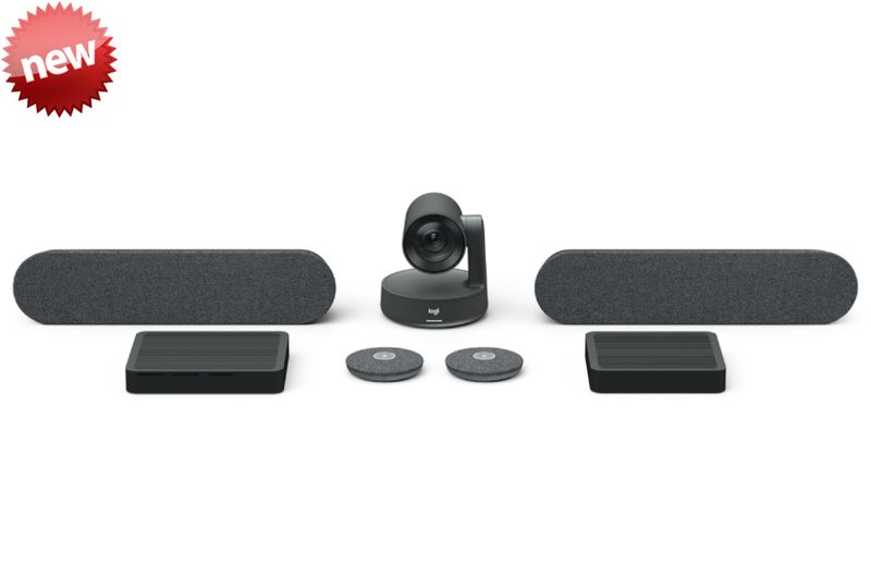 Logitech Rally Plus | Sistema de videoconferencia modular de alta gama para salas grandes y extra-grandes