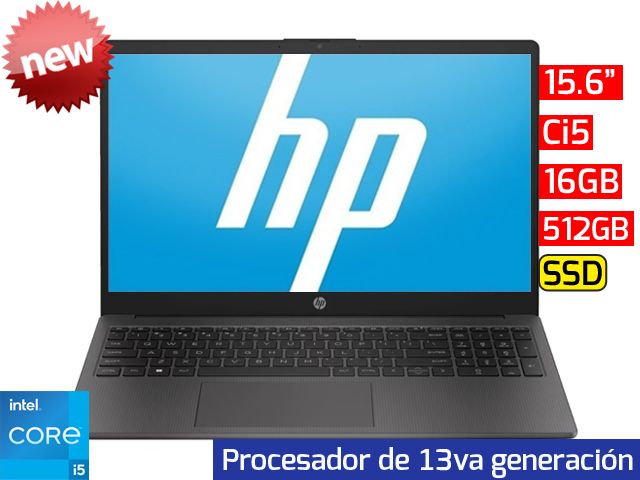 HP 250 G10 | 15.6" HD - Ci5 13va - 16GB - 512GB SSD - FreeOS