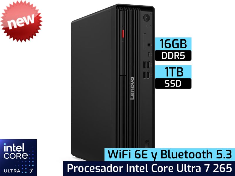Lenovo ThinkCentre M70s Gen 6 | Intel Core Ultra 7 265 - 16GB DDR5 - 1TB SSD