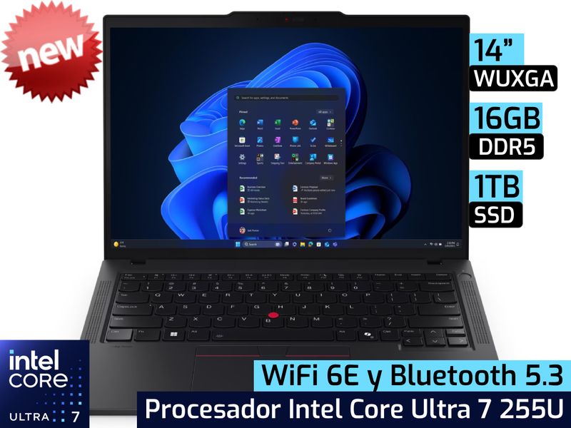 Lenovo ThinkPad T14 Gen 6 | 14" WUXGA - Intel Core Ultra 7 255U - 16GB DDR5 - 1TB SSD Lenovo ThinkPad T14 Gen 6 | 14" WUXGA - Intel Core Ultra 7 255U - 16GB DDR5 - 1TB SSD