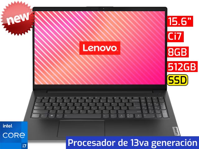 Lenovo V15 G5 | 15.6" FHD - Intel Core i7 13va Gen - 8GB DDR5 - 512GB SSD - FreeOS