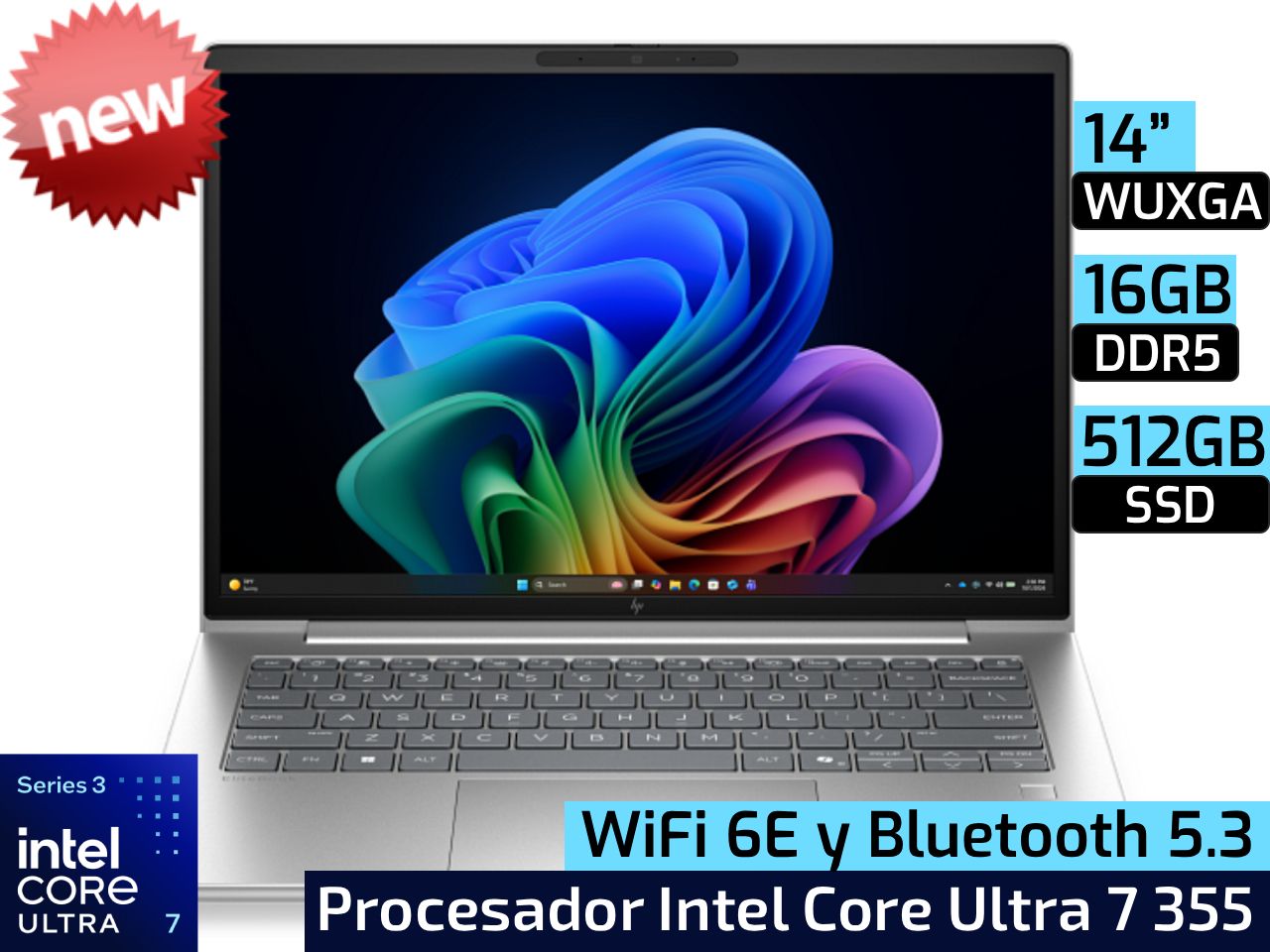 HP EliteBook 6 G2i | 14" WUXGA - Intel Core Ultra 7 355 - 16GB DDR5 - 512GB SSD