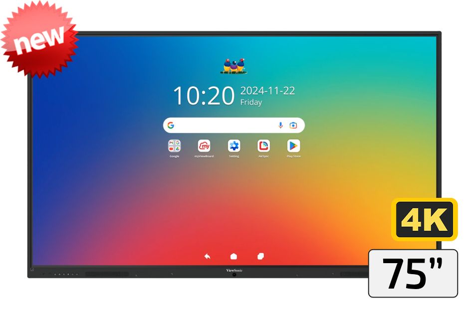 ViewSonic ViewBoard IFP7550-5F | Pantalla Interactiva Android 4K | 75"