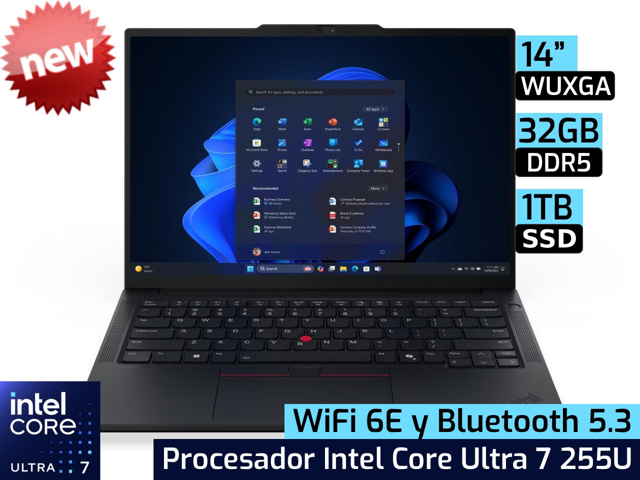 Lenovo ThinkPad T14 Gen 6 | 14" WUXGA - Intel Core Ultra 7 255U - 32GB DDR5 - 1TB SSD
