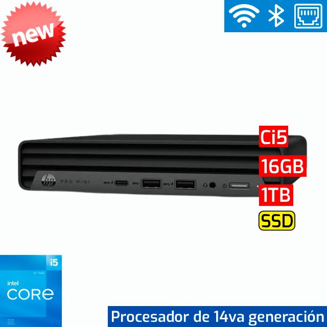 HP Pro Mini 400 G9 | Ci5 14va - 16GB DDR5 - 1TB SSD