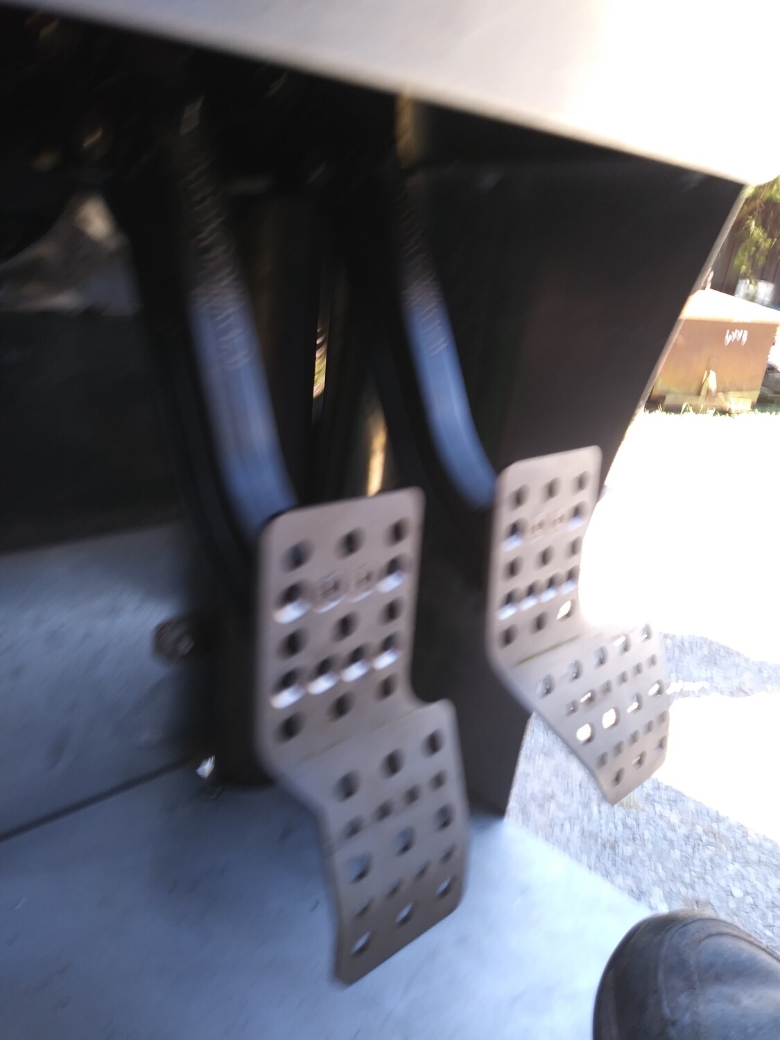 Offset foot pads for Wilwood brake pedals