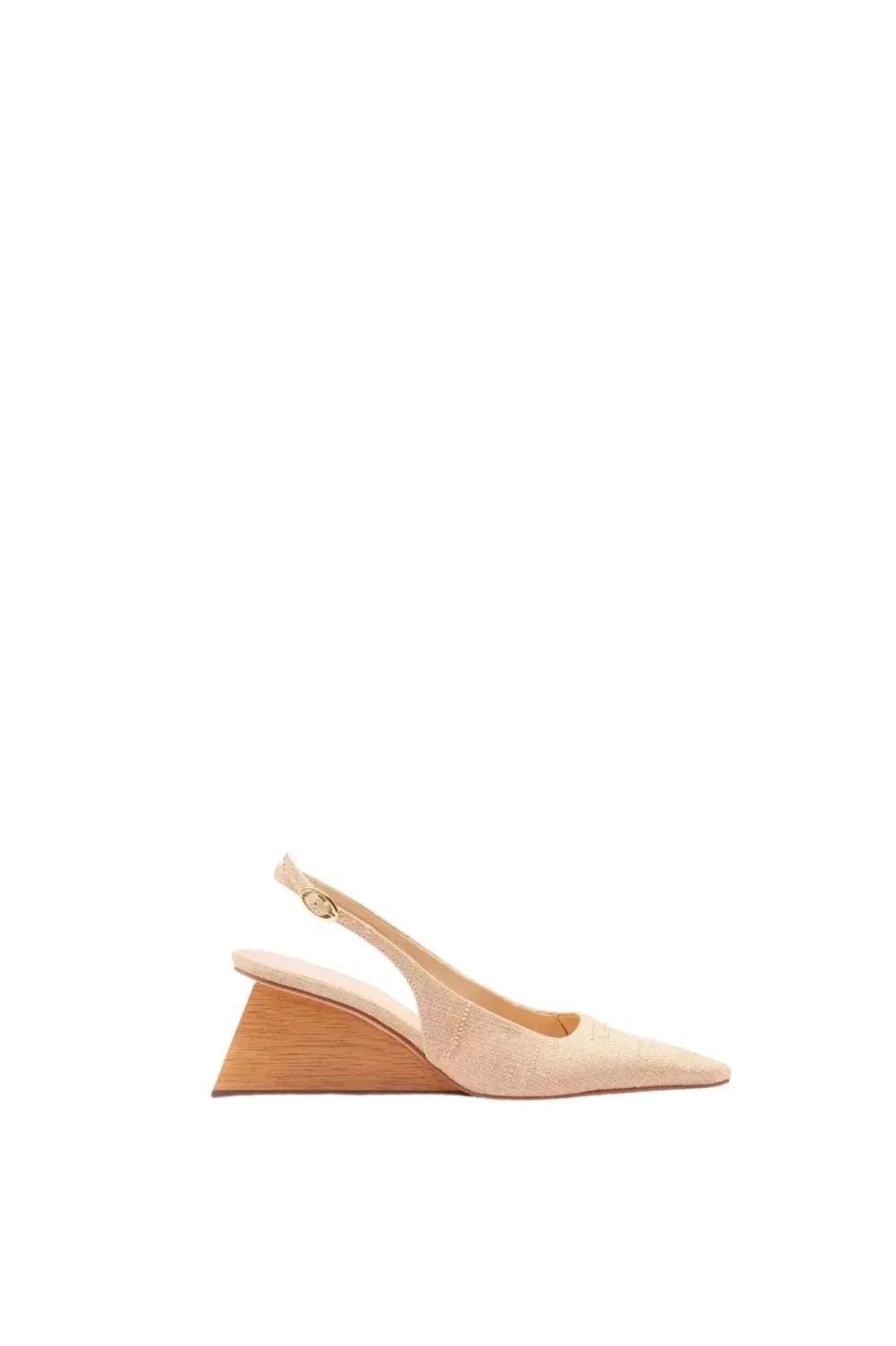 Nowa Pointed-Toe Pump | Natural Raffia
