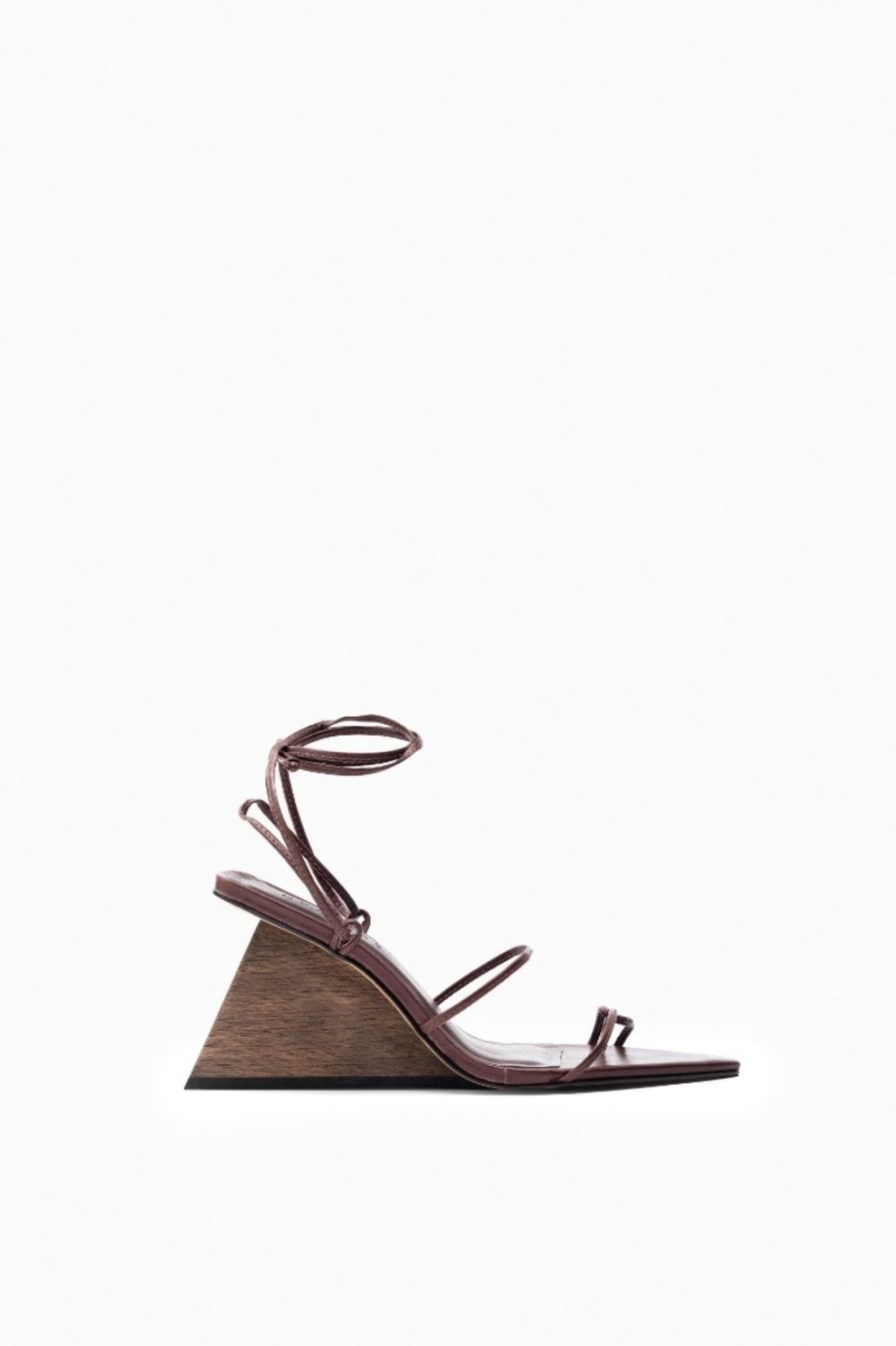 Delei Asymmetric Strap Sandal | Brown