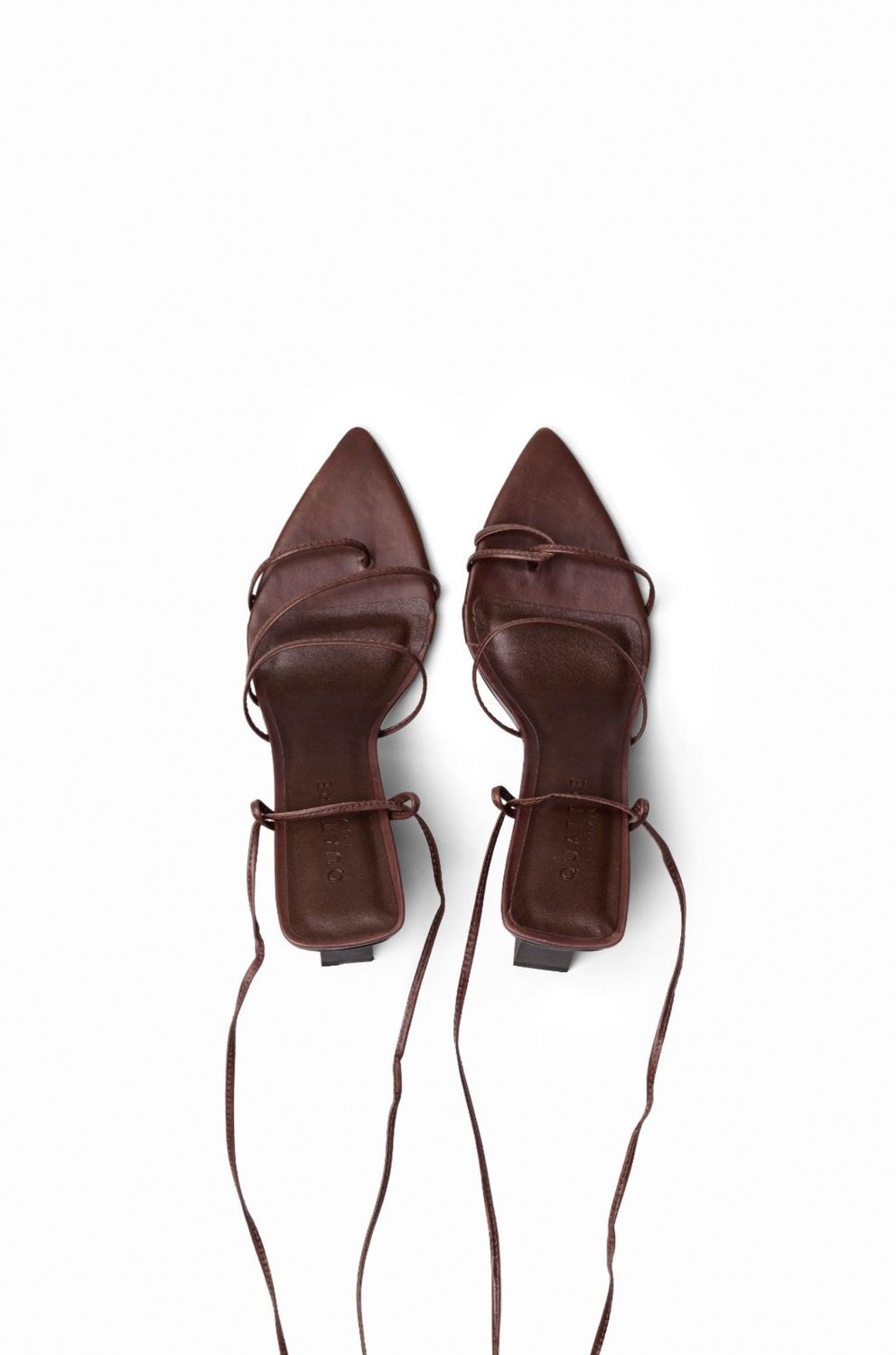 Delei Asymmetric Strap Sandal | Brown