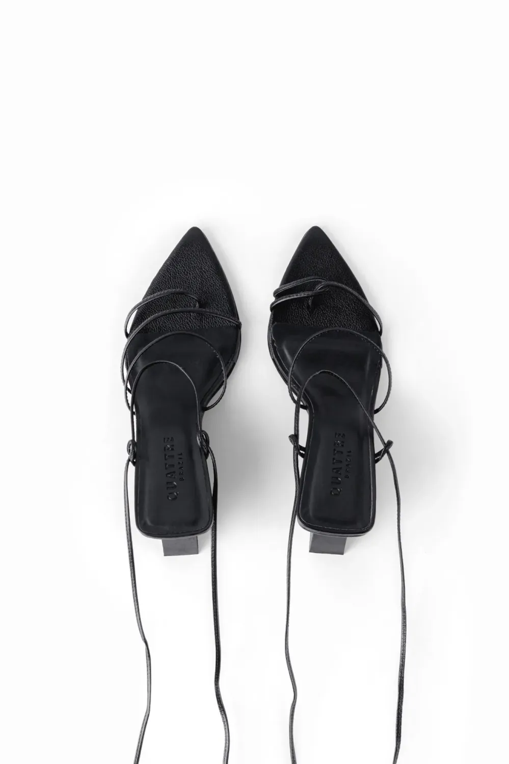 Delei Asymmetric Strap Sandal | Black