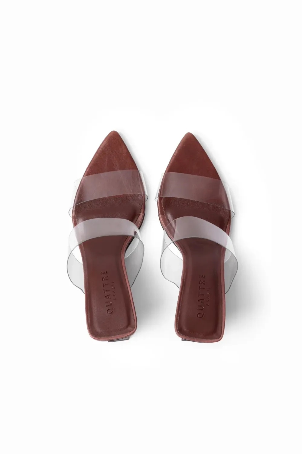 Liquid Vinyl Clog with Wooden Heel | Cocoa
