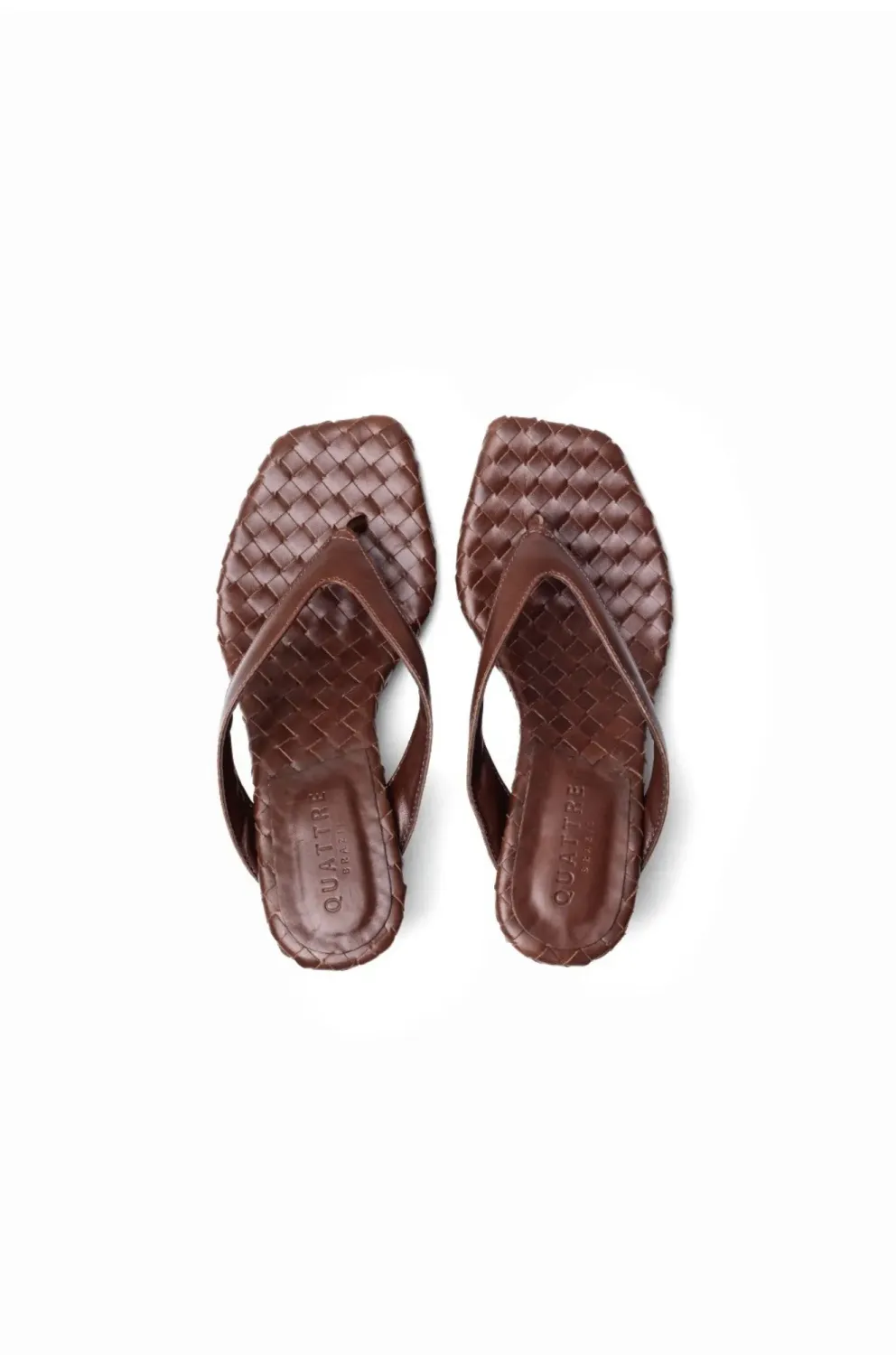 Luna Woven Leather Clog | Brown