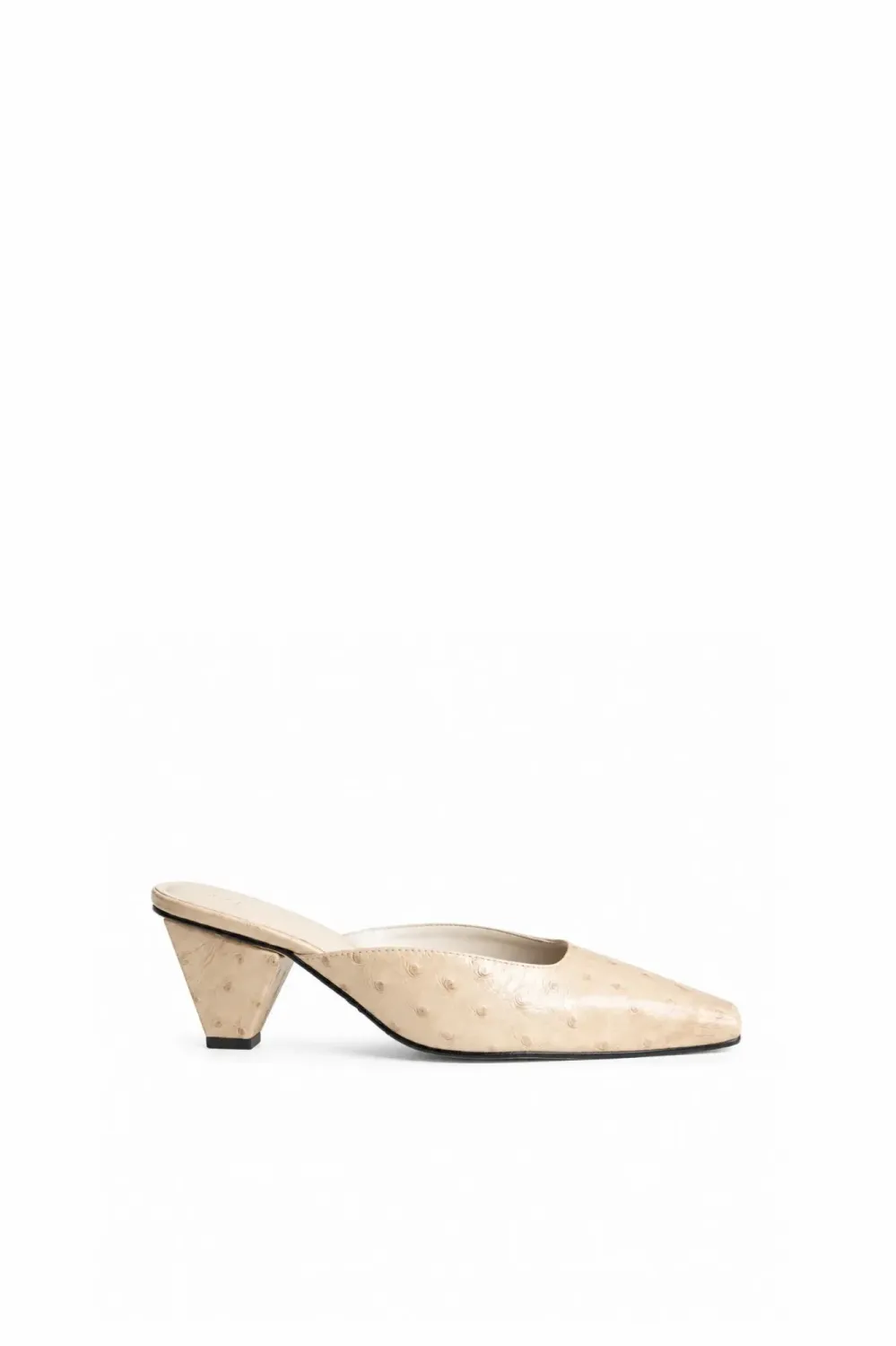 Heidi Pointed-Toe Mule | Ostrich