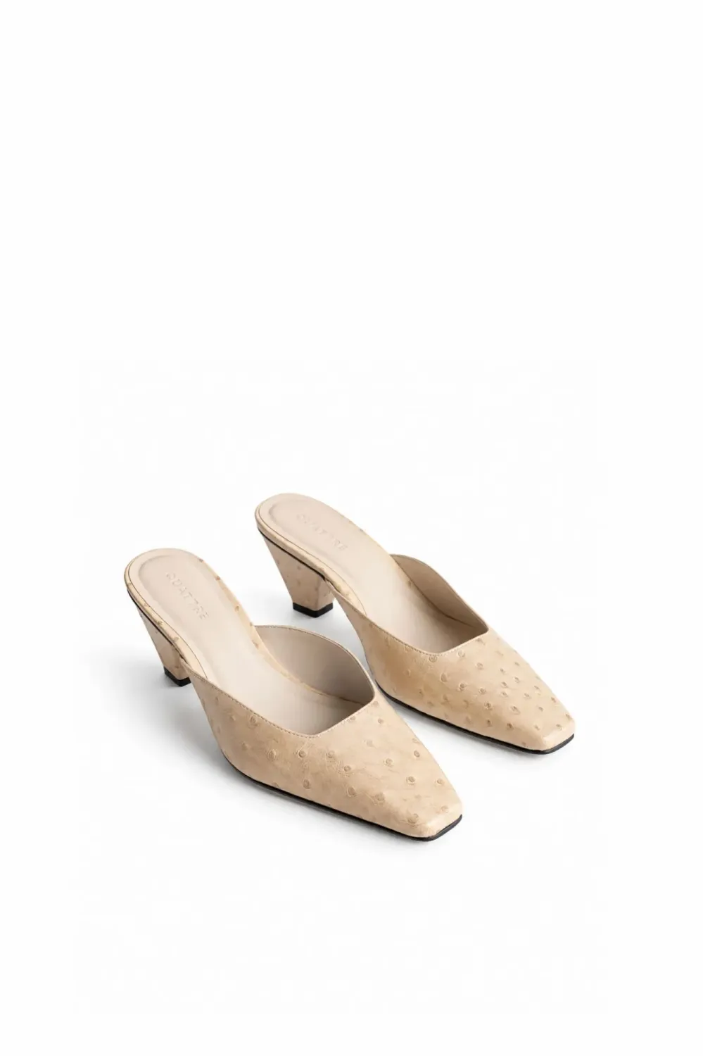 Heidi Pointed-Toe Mule | Ostrich