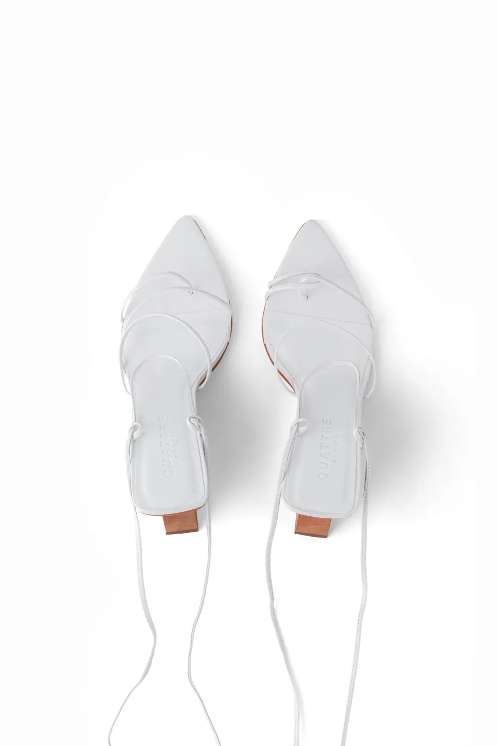 Delei Asymmetric Strap Sandal | White