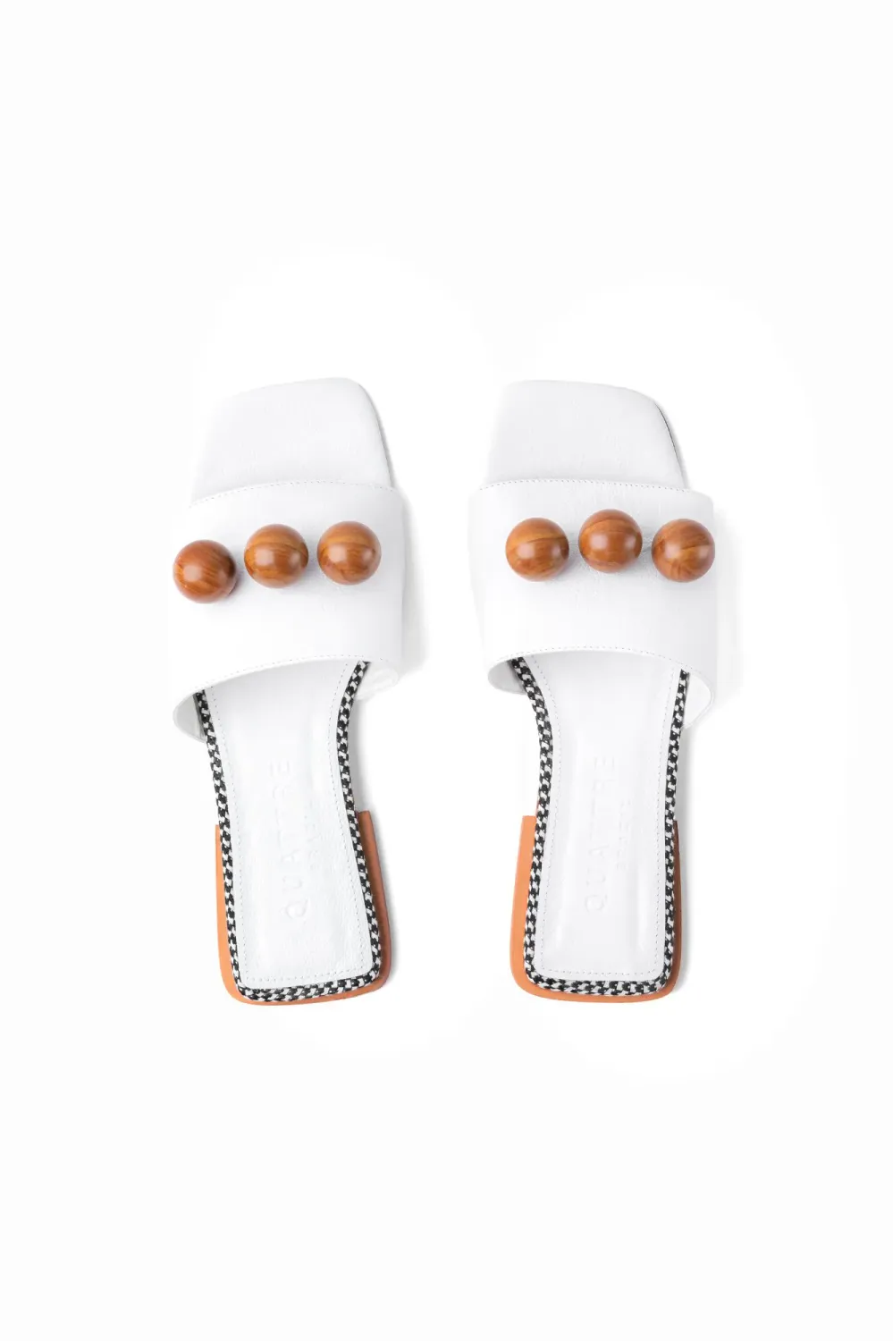 Pipoca Wooden-Bead Flat | White