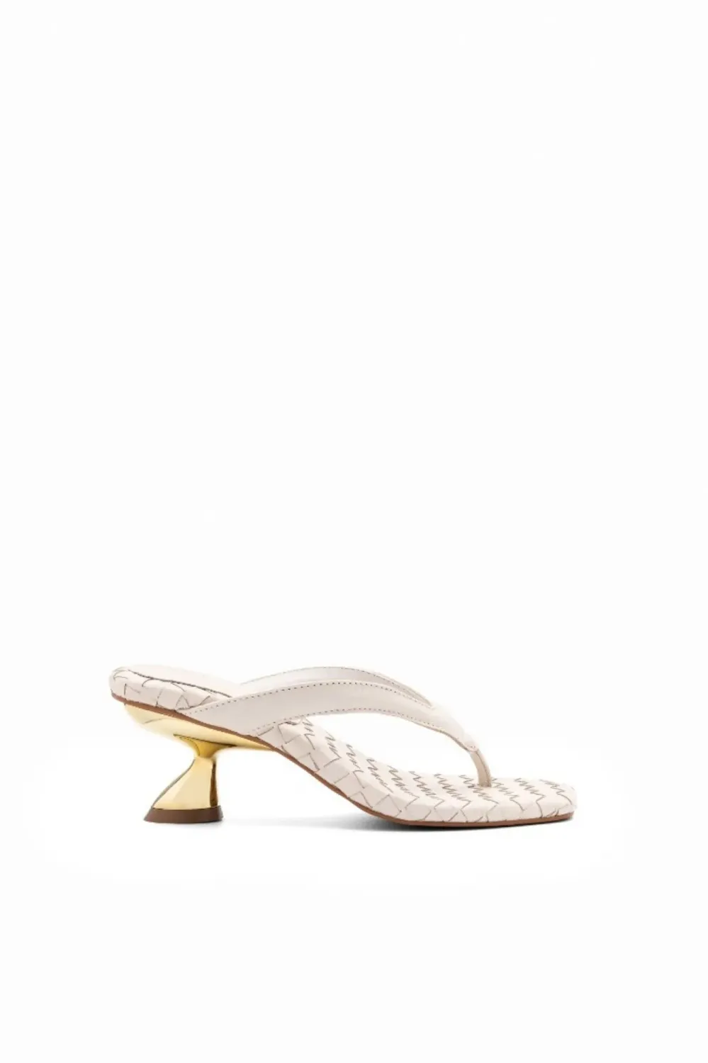 Luna Woven Leather Clog | Off White