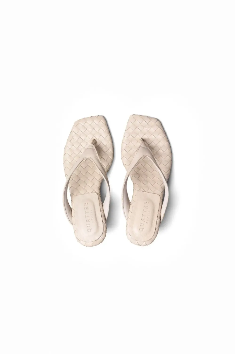 Luna Woven Leather Clog | Off White